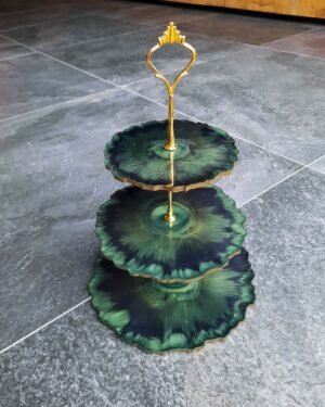 Groen zwarte etagère