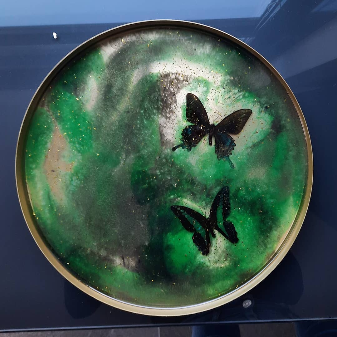 GREEN BUTTERFLY TRAY